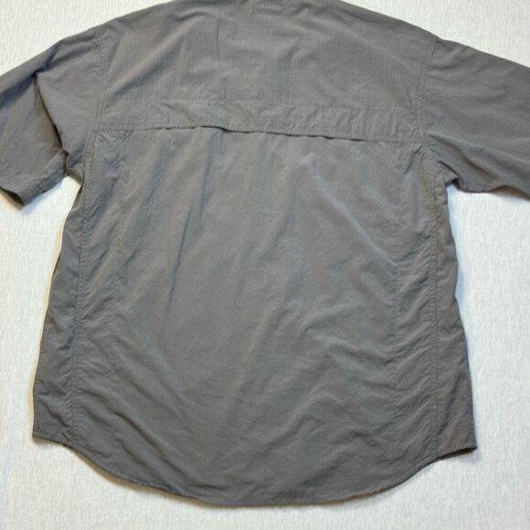 Columbia Men’s Short Sleeve Button Down Shirt Grey Sz L - Picture 5 of 6